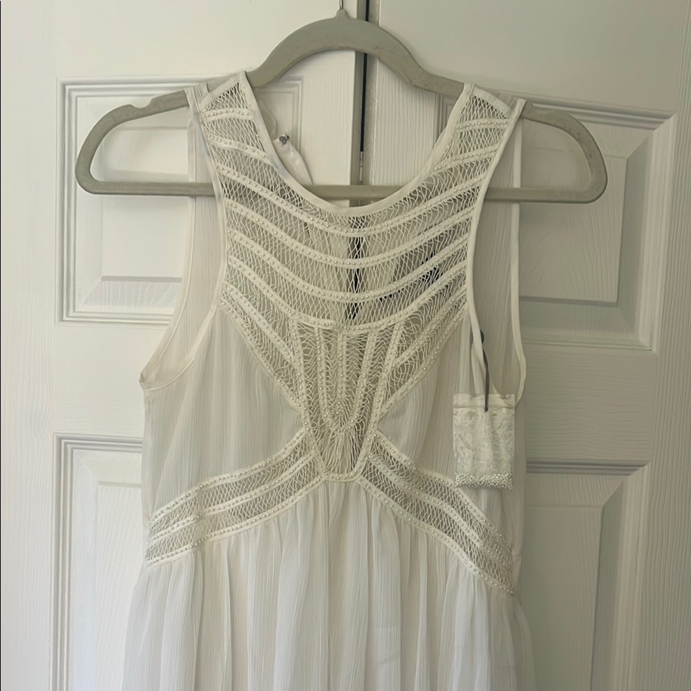 BHLDN twelfth st jessalyn white sleeveless maxi bridal dress size 4 - Picture 9 of 15